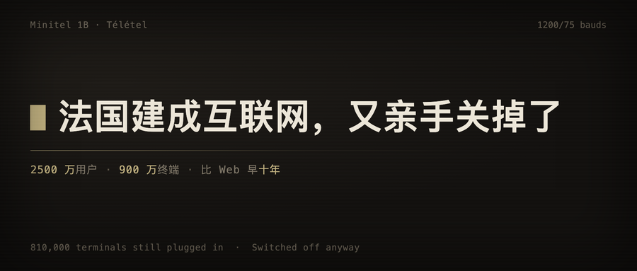 法国建成互联网，又亲手关掉了